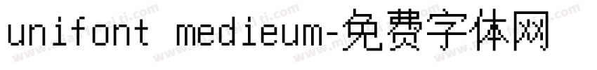 unifont medieum字体转换